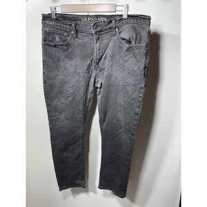US Polo Assn Jeans 38x30 Men's Black Denim Straight Leg Activate/Stretch